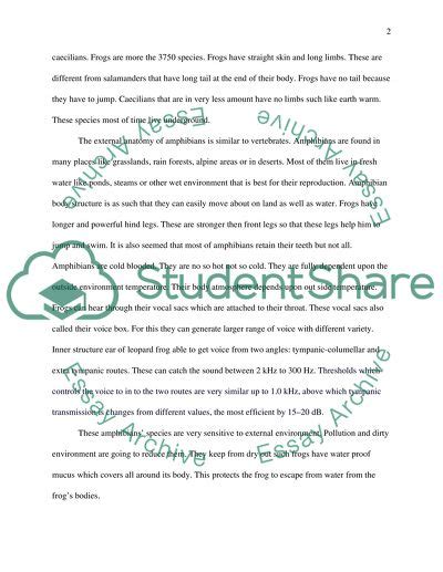 Adult Leopard Frog Dissection Essay Example Topics And Well Written