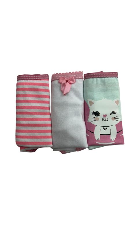 Kit Calcinhas Infantil Gato na bóia algodão Confecções Folly Lingerie Infantil no Atacado