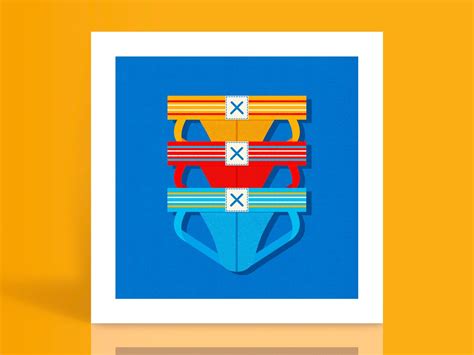 3 Pack Of Vibrant Jockstraps Gay Illustration Art Print Etsy