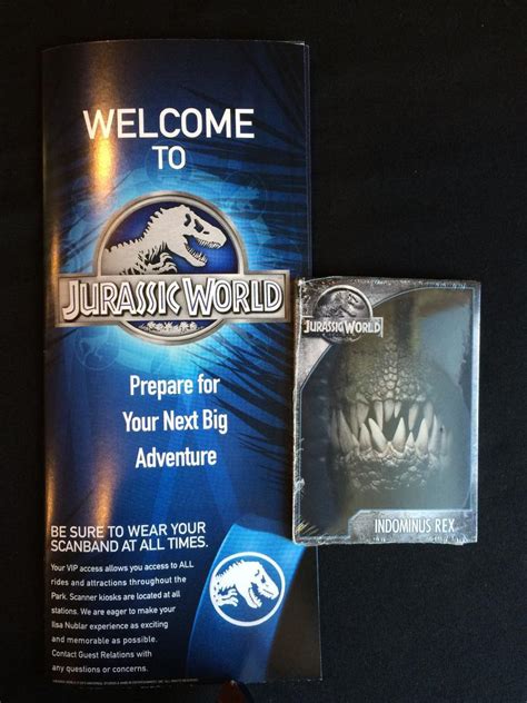 Jurassic World Brochure Map Replica And Trading Cards Samsung Promo 1756518421