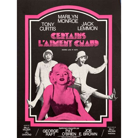 SOME LIKE IT HOT French Herald 9x12 In 1959 R1970