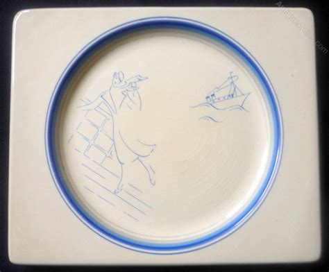 Antiques Atlas - Clarice Cliff Art Deco 'Cruiseware' Biarritz Plate