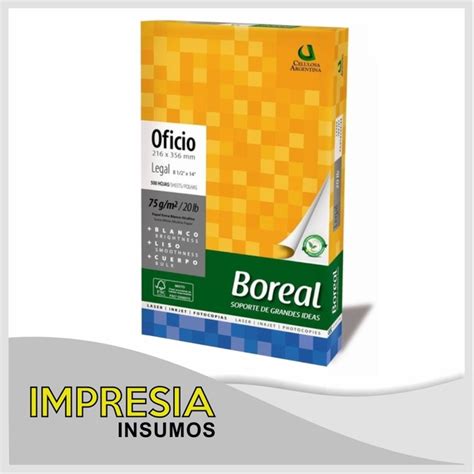 Resma Grs Hojas Oficio Marca Boreal