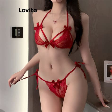 Lovito Sexy Plain Sexy Lingerie For Women LNA72732 Shopee Malaysia