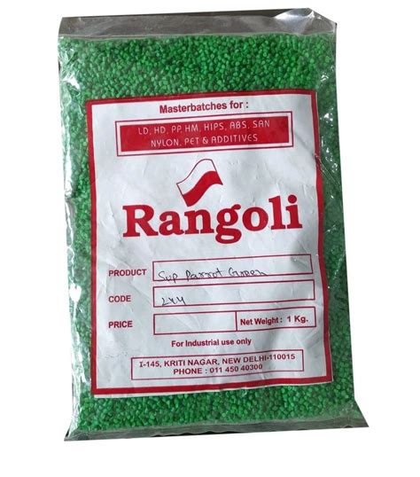 Rangoli Green Color Masterbatches Packaging Size Kg At Rs Kg In