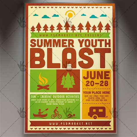 Summer Blast Camp Flyer Psd Template Psdmarket