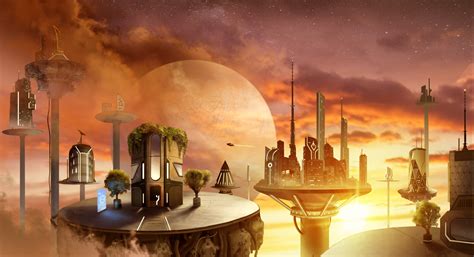 ArtStation - Sky City concept art