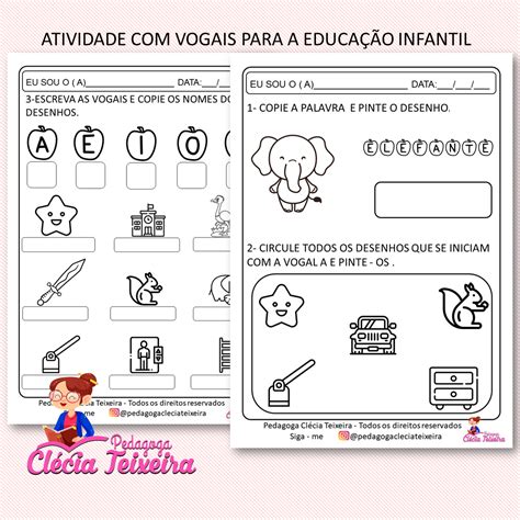 Atividades Educa O Infantil Vogais Atividades Interativas Verloop Io