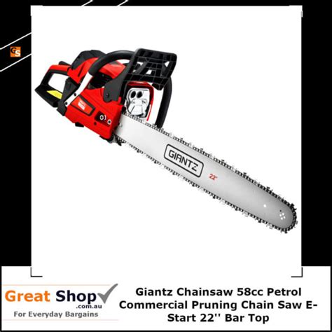 Giantz Chainsaw 58cc Petrol Commercial Pruning Chain Saw Great Shop