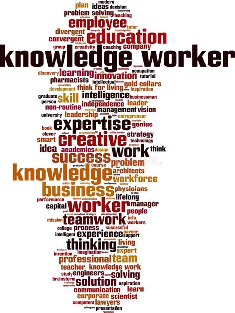 Knowledge Worker Word Cloud Stock Vector Illustration Of Academics