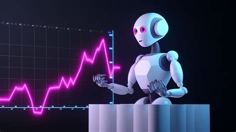 premium photo  robot   graph showing  stock chart