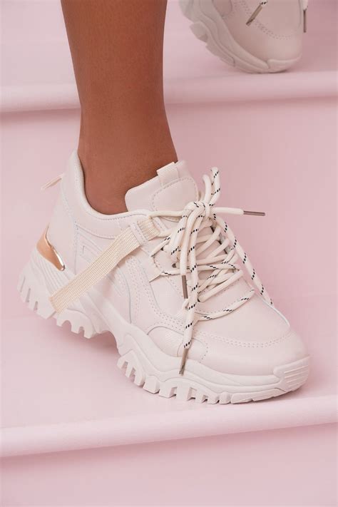Visionary Nude Chunky Croc Trainer Shopperboard