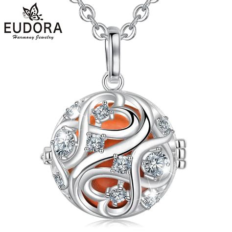 Eudora Mm Harmony Bola Ball Angel Caller Cz Locket Cage Pendant Fit