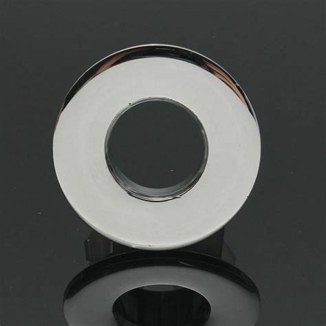 Bathroom Sink Overflow Trim Ring Chrome Hole Cover Round Insert Cap