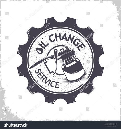 Vintage Oil Change Services Logo Design Stock Vector Royalty Free