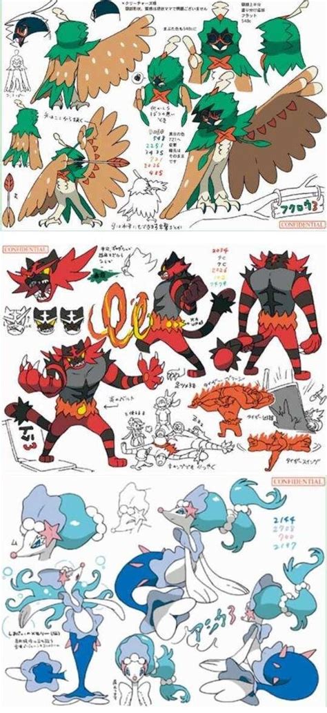 Rumour Concept Art Reveals The Final Evolutions Of The Alola Starters