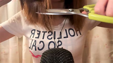 Asmr Relazing Scissor Hair Cut Sounds 머리 자르는 소리 And 가위 소리 Youtube