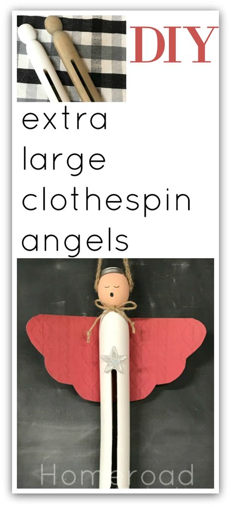 Large Antique Clothespin Angels