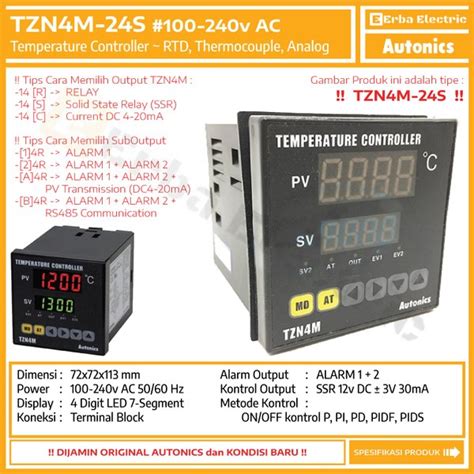 Jual Autonics Tzn M S V Ac Temperature Control X Mm Ssr