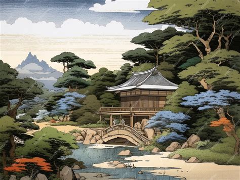 Japón Antiguo En El Estilo De Arte Digital Foto Gratis