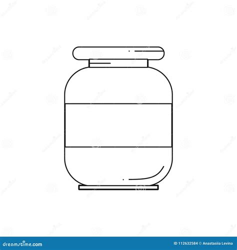 Line Solvent Jar Icon Stock Vector Illustration Of Pencil 112632584