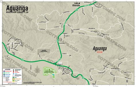 aguanga map riverside county ca poster prints otto maps