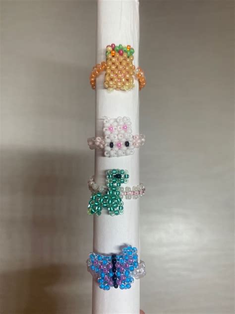 Все мои колечки из бисера