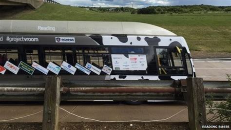 Reading Buses Cow Poo Bus Sets Speed Record Bbc News