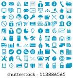 Mopdern Flat Icon Set Teal And Blue Free Stock Photo - Public Domain