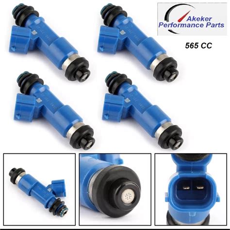 New Pcs Dark Blue E E Cc Fuel Injectors For Subaru Wrx Sti