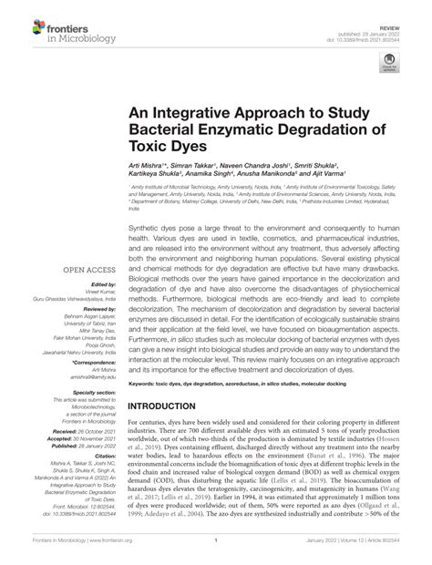 Pdf An Integrative Approach To Study Bacterial Enzymatic Degradation