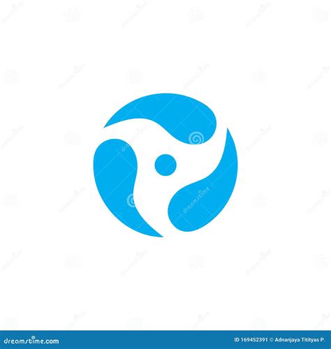 Circle Curves Water Rotation Logo Vector Stock Vector Illustration Of