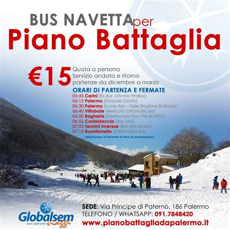 Bus Navetta Per Piano Battaglia Bus Navetta Con Partenze Previste Da