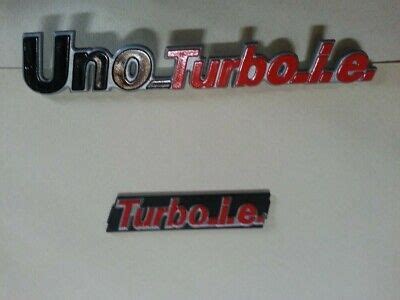 Fiat Uno Turbo Ie Turbo Logo Stemma Kit Badge Scritta Anteriore