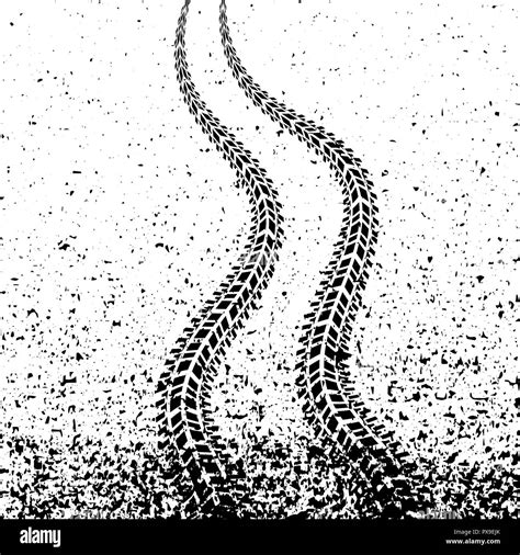 Tire Tracks Dirt Stock Vector Images Alamy