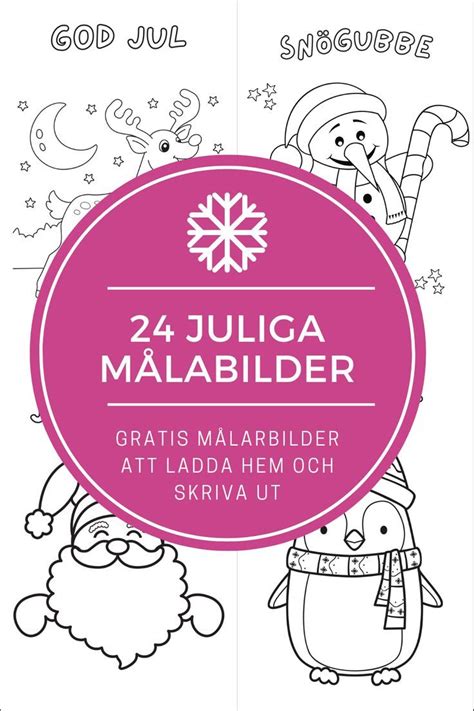 Målarbilder jul Julpyssel att skriva ut Julbilder Enkelt julpyssel