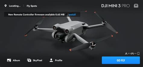 Introduction to the DJI Fly App Page