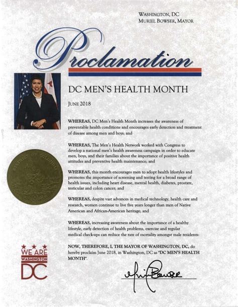 Proclamations 2022 Mens Health Month