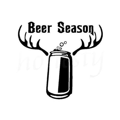 Beer Season Funny Hunting Drink Deer Hunter Car Stickers Wall Home