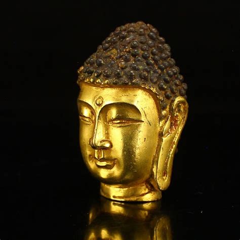 Sold Price Chinese Ming Dynasty Gilt Gold Bronze Buddha Head Statue