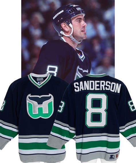 Lot Detail Geoff Sandersons 1996 97 Hartford Whalers Game Worn