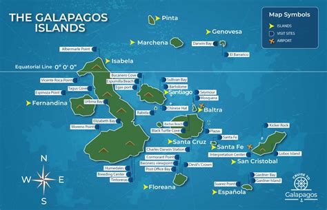 Galapagos Islands Map Darwin Island Galapagos Islands Ecuador