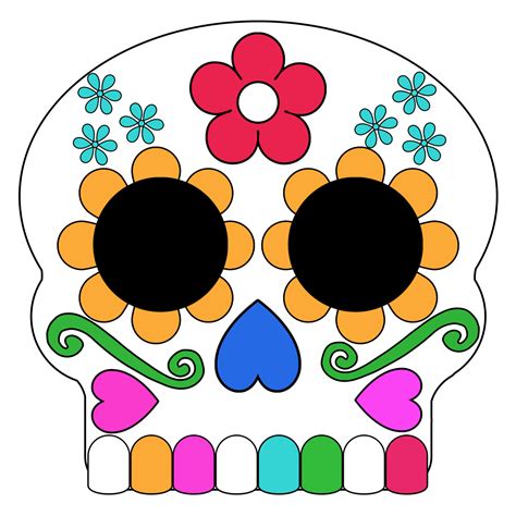 Day Of The Dead Masks Sugar Skulls Free Printable Paper Trail Design