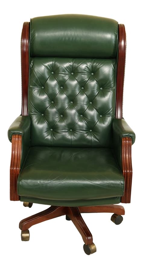 Green Leather Office Chair - Foter