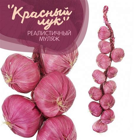 Муляж Лук красный гроздь 49 см., декоративный для дома - купить по ...