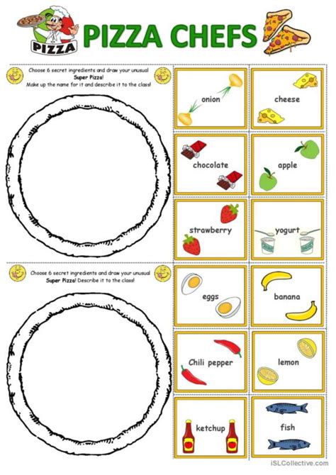 72 Pizza English Esl Worksheets Pdf And Doc