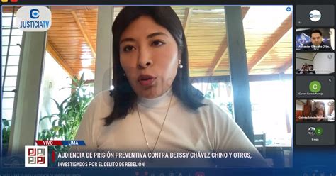 Se Suspendió Audiencia De Prisión Preventiva Contra Betssy Chávez Y