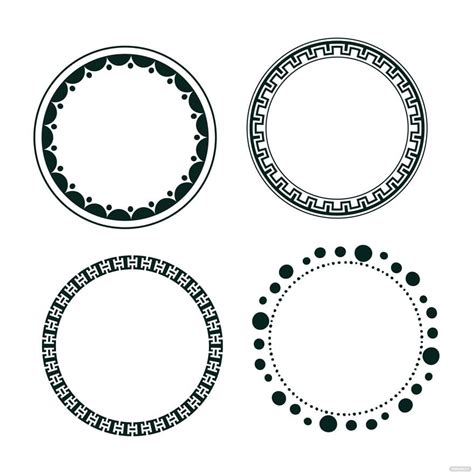 Free Circle Frame Vector Eps Illustrator Png Svg Template Net The