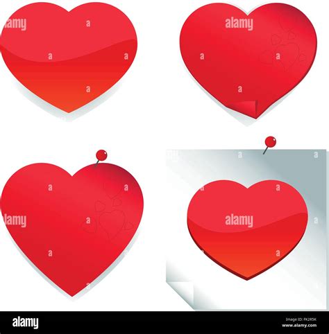 Heart Shaped Stickers And Post Notes Adhesive Heart Labels For Notes