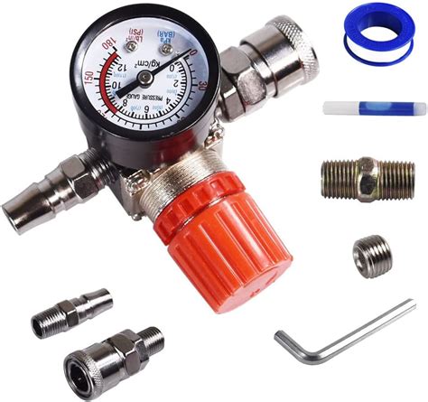 FBANG Air Compressor Pressure Regulator with Dial Indicator, 0-175 PSI ...